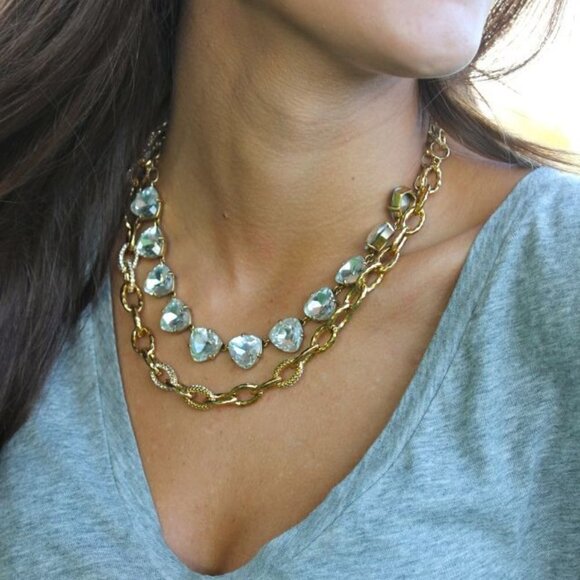 Stella & Dot Jewelry - ✨ Stella and Dot Rhinestone Crystal Pave Link Christina Necklace ✨